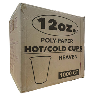 *WHOLESALE* 12 oz. - Disposable - Heaven - Hot/Cold Cups | 1000 ct.
