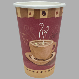 *WHOLESALE* 16 oz. - Disposable - Heaven - Hot/Cold Poly Papers Cups | 1000 ct.