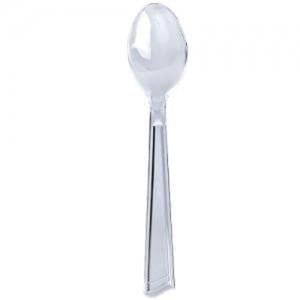 Clear Plastic Serving Spoon 10"