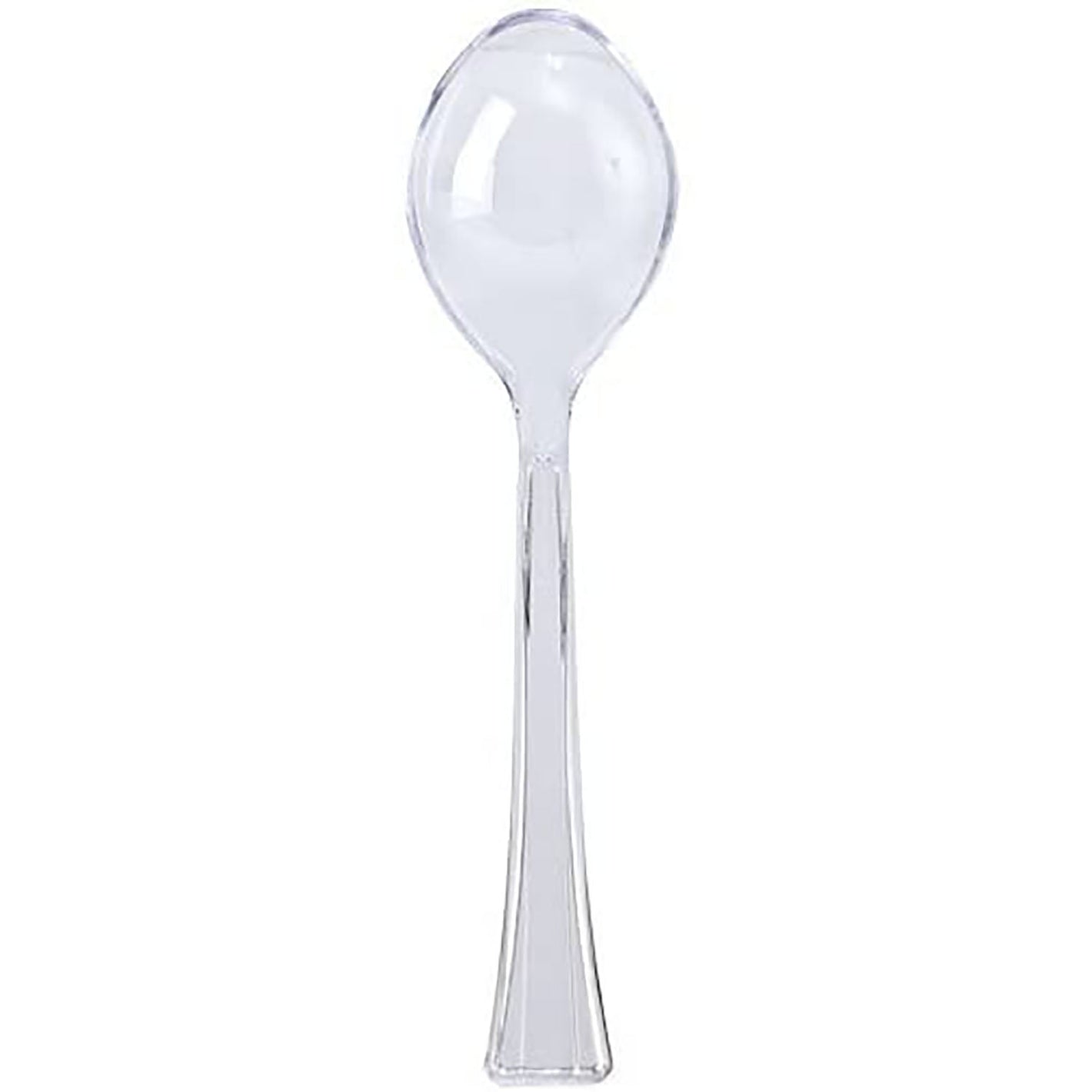 Clear Heavyweight Plastic Salad Serving Spoon 12"