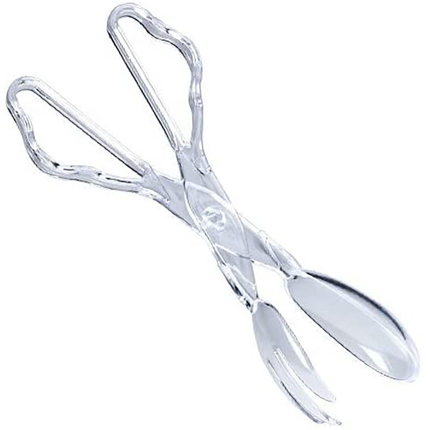 Clear Plastic Salad Tong 10"