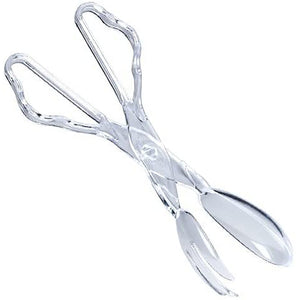 Clear Plastic Salad Tong 10"