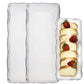 Aristocrat Collection 13.75" x6" White & Silver Narrow Serving Trays