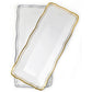 Aristocrat Collection 13.75"x6" White & Gold Narrow Serving Trays