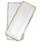 Aristocrat Collection 13.75" x6" White & Silver Narrow Serving Trays