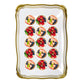 Aristocrat Collection 13” x 9” White & Gold Rectangle Serving Trays