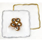 Aristocrat Collection 12” x 12” White & Gold Square Serving Trays