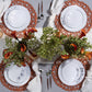 *BUY BULK* Orchid Collection Elegant  White & Silver Disposable Plastic Dinner Tableware COMBO Set