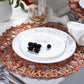 *BUY BULK* Orchid Collection Elegant  White & Silver Disposable Plastic Dinner Tableware COMBO Set
