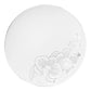 *BUY BULK* Orchid Collection Elegant  White & Silver Disposable Plastic Dinner Tableware COMBO Set