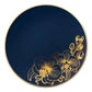 *BUY BULK* Orchid Collection Royal Blue & Gold Disposable Plastic Dinner Tableware COMBO Set