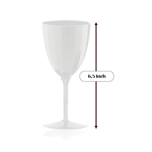 White Plastic Wine Goblet 7oz