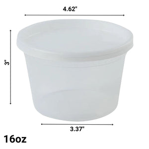 *WHOLESALE* 16oz. Heavy Duty Deli Containers with Lids | 240 ct/Case