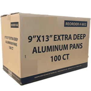 *WHOLESALE* 9 x 13” Half Size Extra-Deep Extra-Heavy Disposable Aluminum Pans 100ct/case