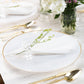 Transparent / Gold Rim Hammered Plastic Charger