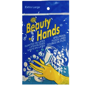 Reusable Yellow Hand Cleaning Latex Gloves :X- Large- 1 Pair