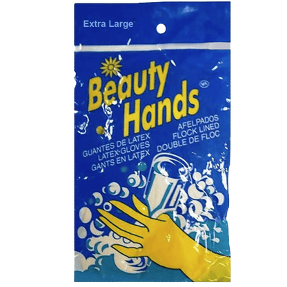Reusable Yellow Hand Cleaning Latex Gloves :X- Large- 1 Pair