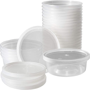 10oz Light Weight Food Storage Containers With Lids Clear