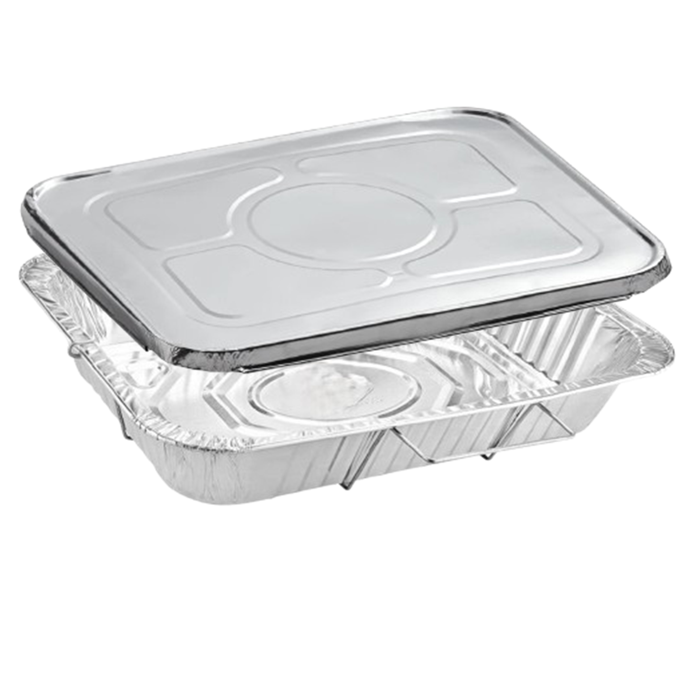 Disposable Aluminum 2.75X12.75X3 inches Full Size Pans with Handle Rack With Lids