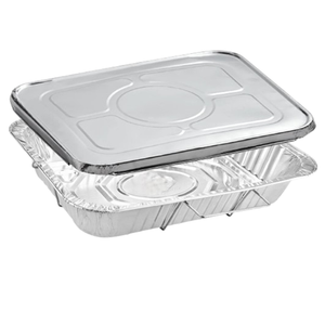 Disposable Aluminum 2.75X12.75X3 inches Full Size Pans with Handle Rack With Lids