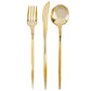 *BUY BULK* Orchid Collection White & Gold Disposable Plastic Dinner Tableware COMBO Set