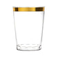 *BUY BULK* Orchid Collection  Black & Gold Disposable Plastic Dinner Tableware COMBO Set