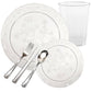*JUMBO PACK* D'vine Plastic Dinner Plate Heavyweight Clear 9"