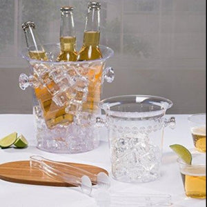 4 Quart Clear Plastic Ice Bucket