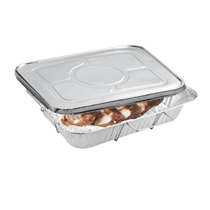 Disposable Aluminum 9X13 inches Half Size Pans with Handle Rack With Lids