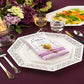 Lillian Tablesettings Lacetagon Plastic Plate Pearl 7.25"