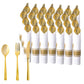 *BULK* Pre-Rolled set Cutlery Combo Spoon, Knife, Forks and Napkin Polished Gold