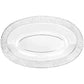 Lillian Tablesetting Pebbled Plastic Oval Serving Bowl Clear 15 oz