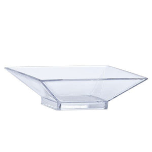 Lillian Mini Plastic Square Serving Dish Clear dishes