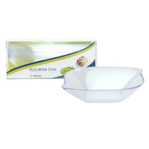 Lillian Tablesettings Mini Plastic Flourish Dish Clear