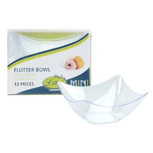 Lillian Tablesettings Mini Plastic Flutter Bowl Clear