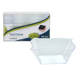Lillian Tablesettings Mini Plastic Twist Dish Clear 5 oz