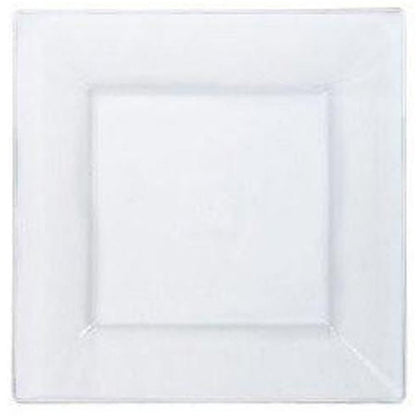 Lillian Tablesettings Square Plastic Dinner Plates Clear 10.75"