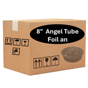 *WHOLESALE* Disposable Aluminum 8" Angel Tube Foil Pan:100/Case