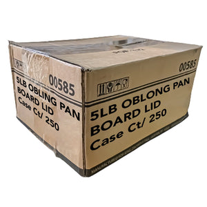 *WHOLESALE* Board Lid For 5Lb Aluminum Oblong Pan 9.5" x 7" | 250 ct/case