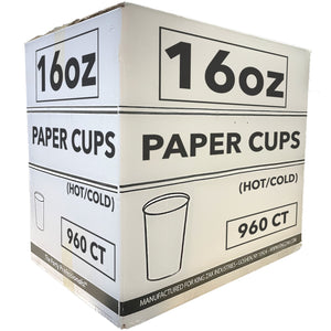 *WHOLESALE* 16 oz. - Disposable - Coffee Bean Pattern - Hot/Cold Cups | 960 ct.