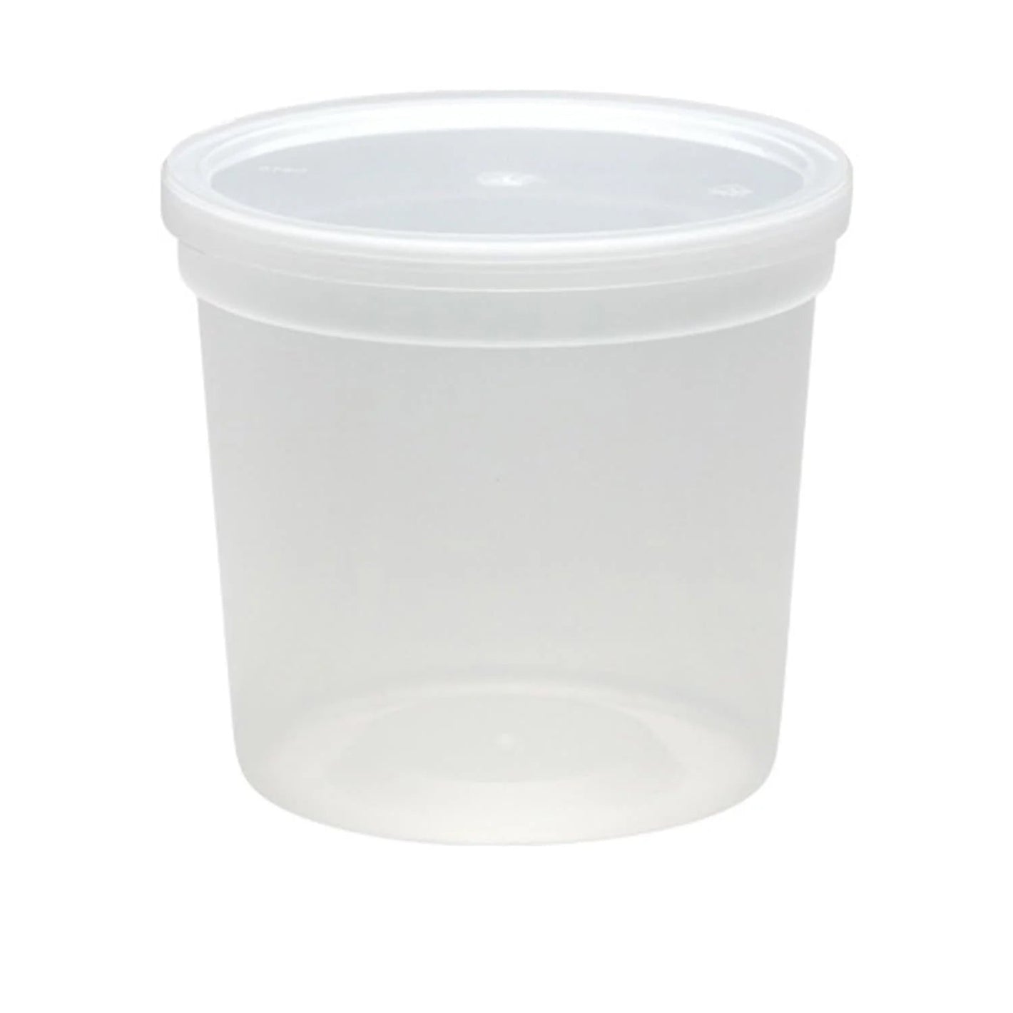 24 ozExtra Strong Quality Round Plastic Container with Lid 24 oz