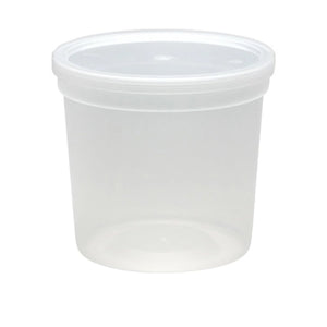 24 ozExtra Strong Quality Round Plastic Container with Lid 24 oz