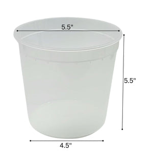 48oz Extra Strong Quality Plastic Deli Container with Lids