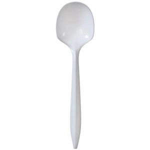 *BUY BULK* Medium Weight Soup spoon White
