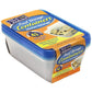 25 oz Light weight Containers With Lids Medium Rectangular Clear 4Count