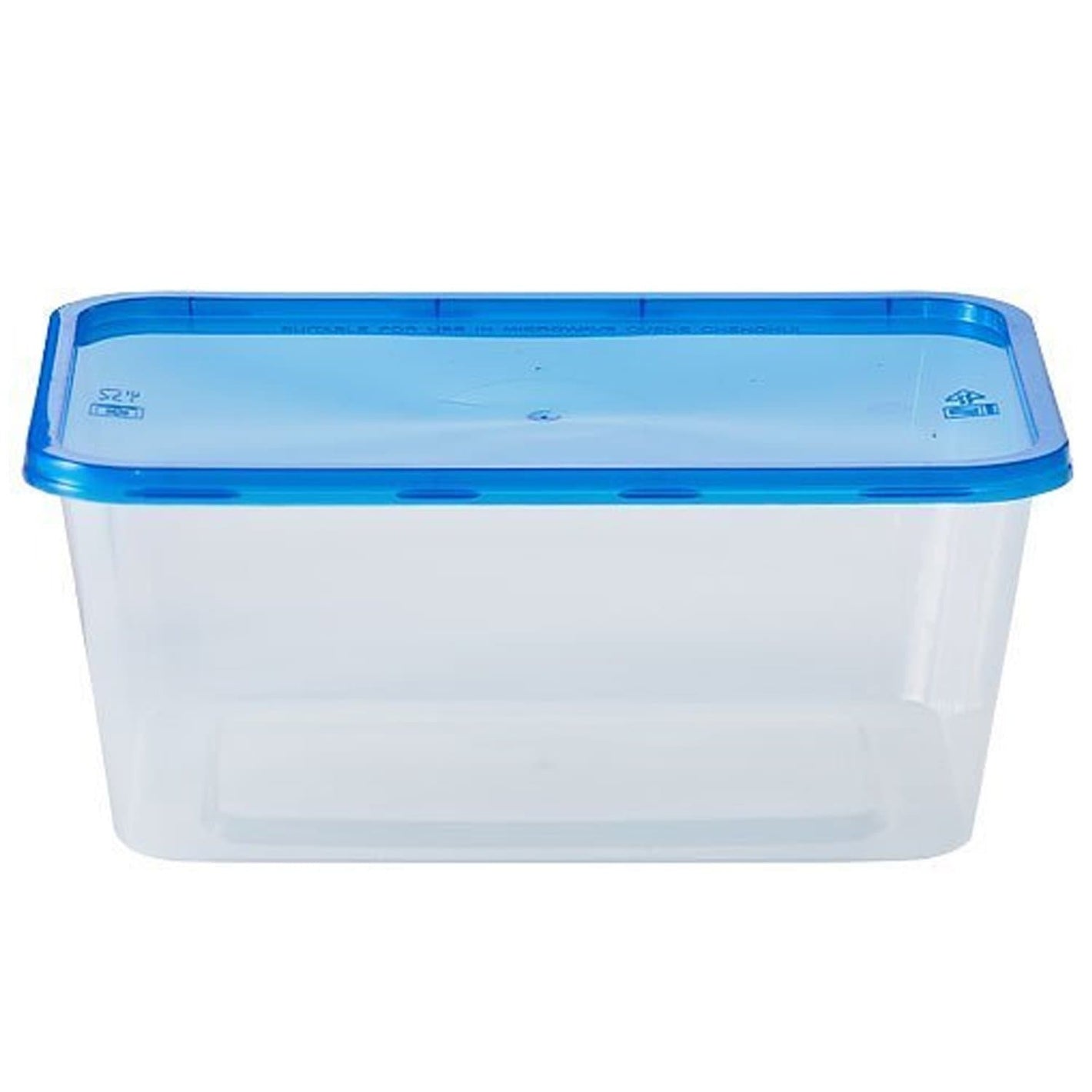 34 oz Light Weight Storage Container With Lid Large Rectangular Blue 3Count