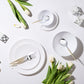 *BUY BULK* Organic Collection White Dinner Disposable Plastic Dinner Tableware COMBO Set