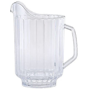 Break-Resistant Restaurant Style Plastic Pitcher Clear 58 oz