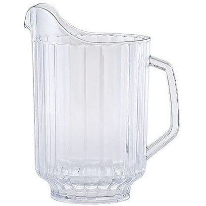 Break-Resistant Restaurant Style Plastic Pitcher Clear 58 oz
