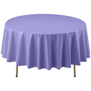 TableCloth Plastic Disposable Round Lavender 84''